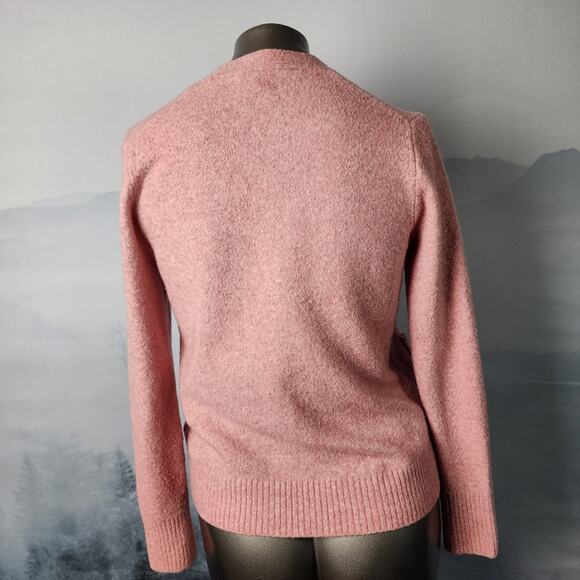 J. Crew Extra-Soft Wool Blend Baby Pink V-Neck Cardigan Sweater | Women's Small - Picture 8 of 12